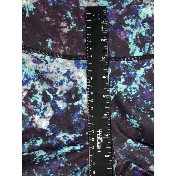 Fabletics XS Alessia Capri Walking On Air Print Mesh Panels Tie Dye Blue - Picture 5 of 10